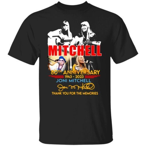 Mitchell 80th anniversary 1943 2023 thank you for the memories signature Tee shirt