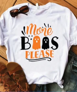 More BOOS Please Halloween Tee Shirt