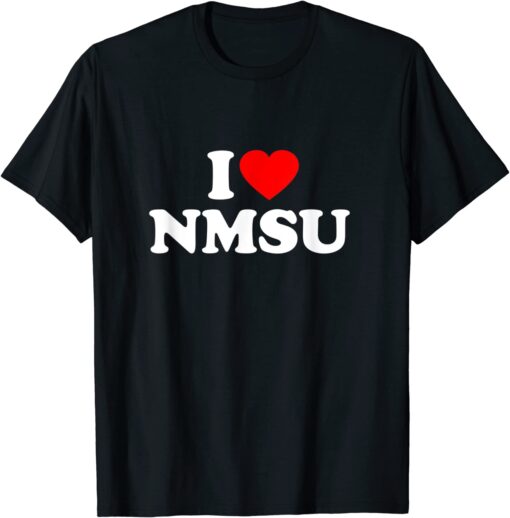 NMSU Love Heart College University Alumni Tee Shirt