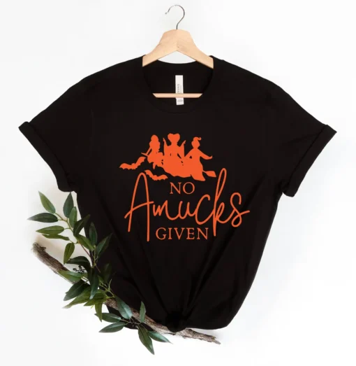 No Amucks Given Halloween Witch, Sanderson Sister Tee Shirt