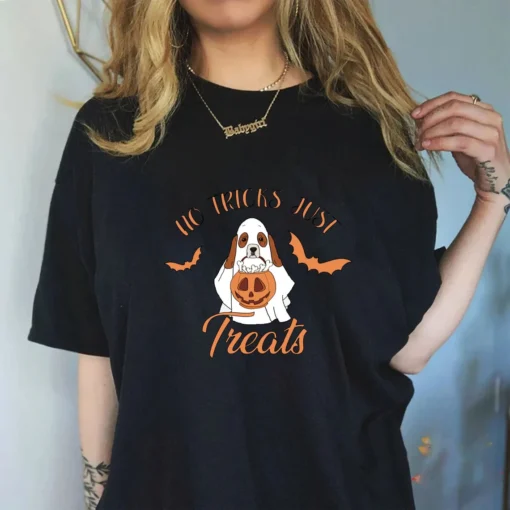 No Tricks Just Treats Halloween Tee Shirt
