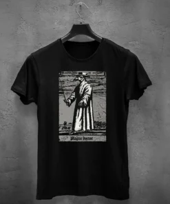 Occult Plague Doctor Okkult Pest Horror Tarot Death Vintage Tee shirt