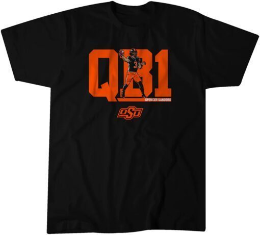 Oklahoma State Football: Spencer Sanders QB1 Tee Shirt