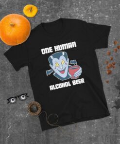 One Human Alcohol Beer Vampire - Halloween Tee Shirt
