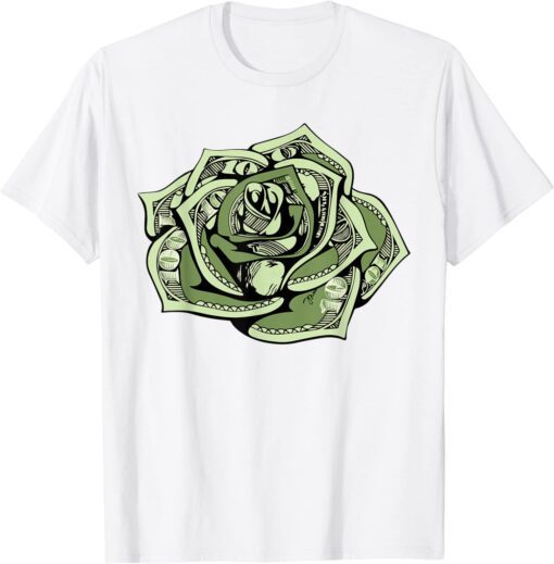 One Hundred Dollar Bill Rose, Green 100 Dollar Bill Rose Tee Shirt