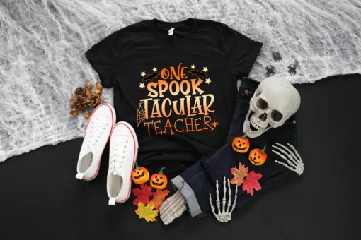 One Spook Tacular Teacher Trick or Teach Halloween Tee Shirt