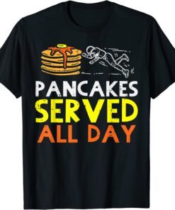 Pancakes Served American Football Offensive Lineman Tee Shirt