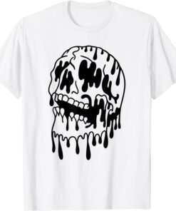 Pastel Goth Creepy Skull Vaporwave Aesthetic Halloween Goth Tee Shirt