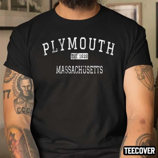 Plymouth Massachusetts MA Vintage Tee Shirt