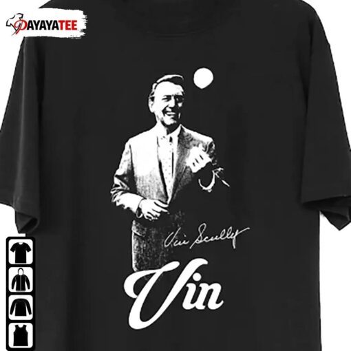 Pray For Vin Scully Los Angeles Dodgers Baseball Tee Shirt