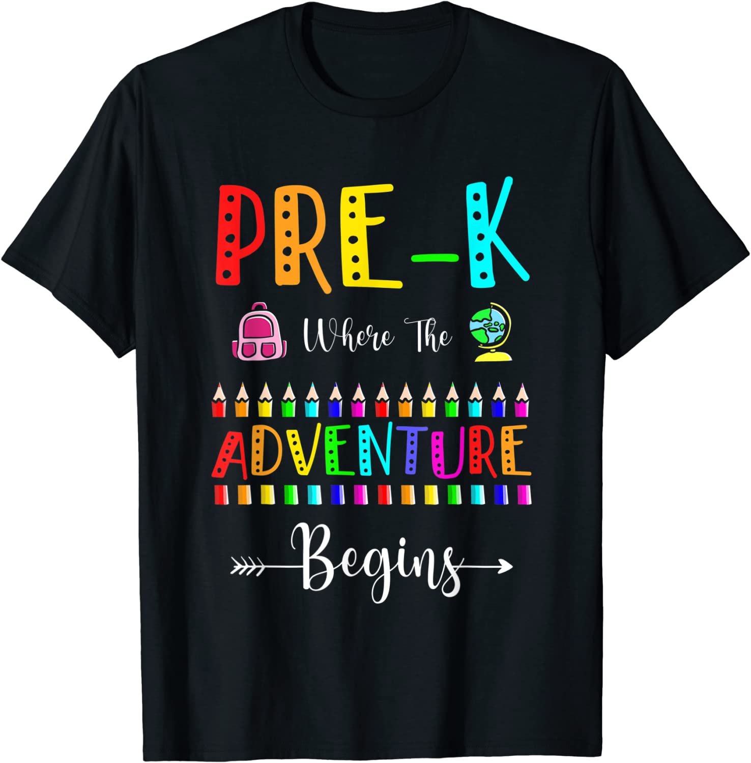 Preschool Where The Adventure Begins First Day Teachers Tee Shirt Preschool Where The Adventure Begins First Day Teachers T-Shirt
