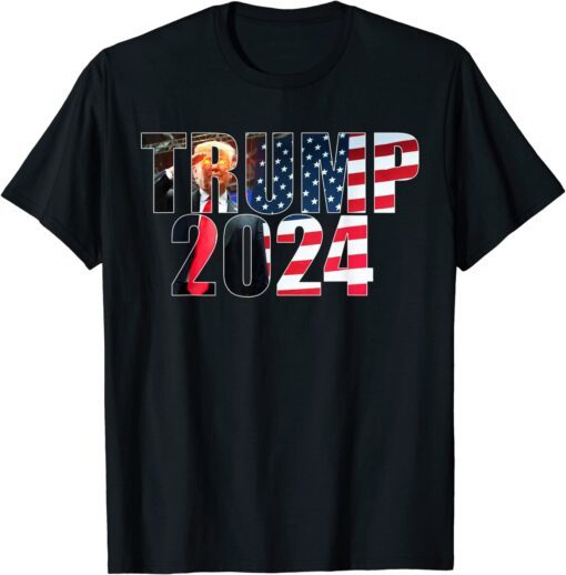 President Trump American Flag Trump 2024 T-Shirt