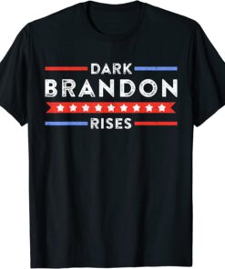 Pro Biden Dark Brandon Rises Dark Brandon Is Rising USA Flag Tee Shirt