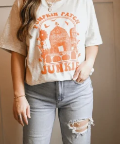 Pumpkin Patch Junkie Halloween Tee Shirt