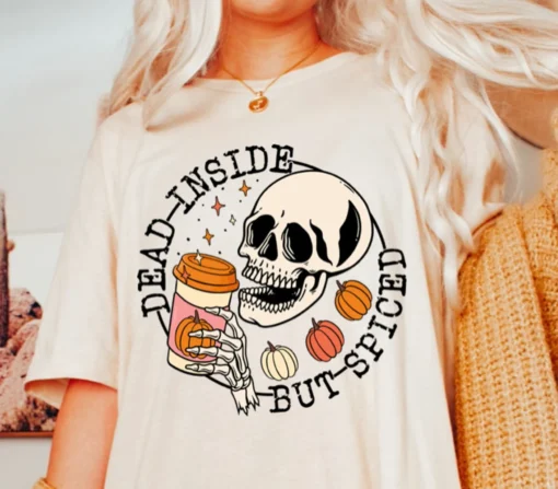 Pumpkin spice fall coffee Halloween Tee Shirt