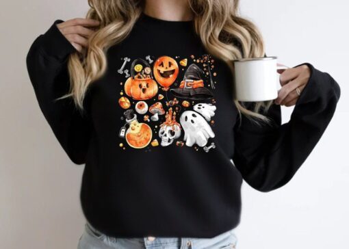 Pumpkins Ghosts Halloween T-Shirt