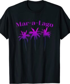 Purple Mar-a-Lago Florida Palm Trees Tee shirt