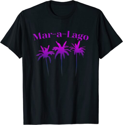 Purple Mar-a-Lago Florida Palm Trees Tee shirt