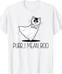 Purr I Mean Boo Cat Halloween Tee Shirt