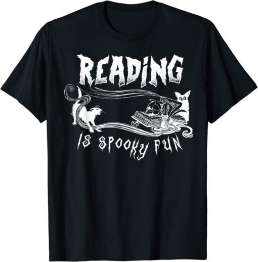 Reading is spooky fun Halloween Women's Book Lovers Teacher T-Shirt