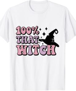 Retro 100 Percent That Witch 100% Halloween Tee Shirt