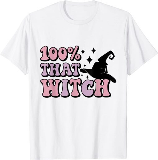 Retro 100 Percent That Witch 100% Halloween Tee Shirt