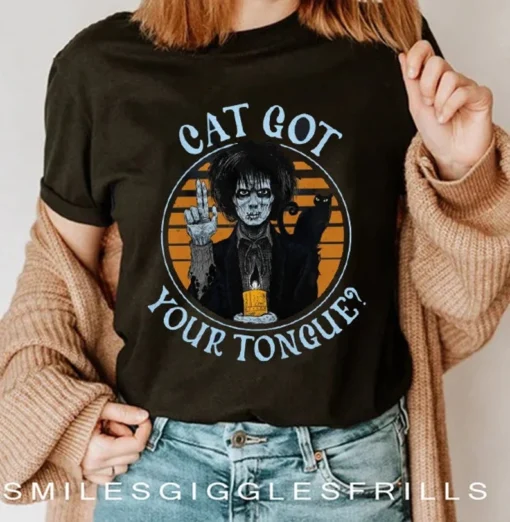 Retro Billy Butcherson Cat Got Your Tongue Halloween Tee Shirt