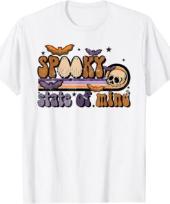 Retro Halloween Ghost Spooky State Of Mind Spooky Season Tee Shirt