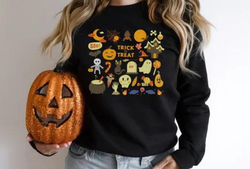 Retro Halloween Theme Tee Shirt