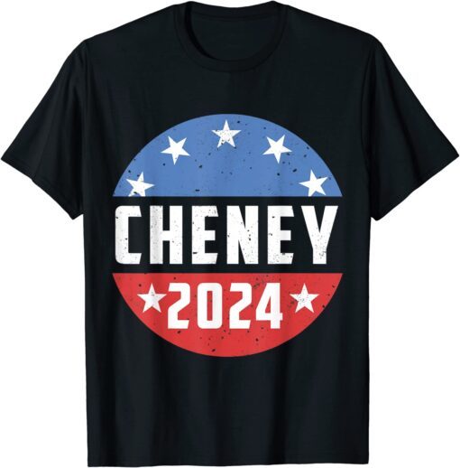 Retro USA Flag Liz Cheney 2024 USA Election Tee Shirt