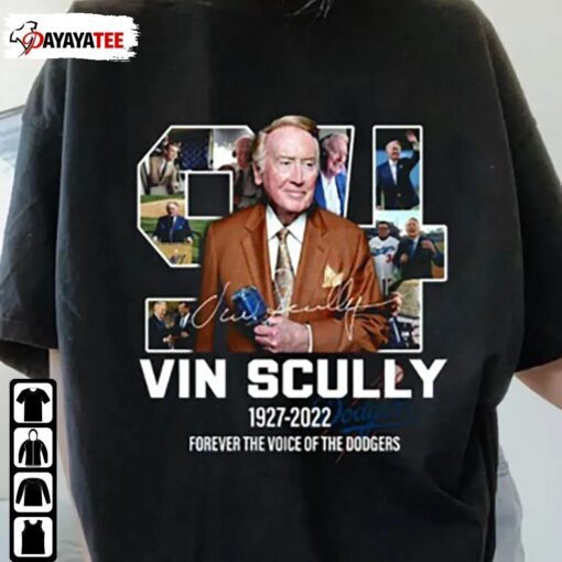 Rip Vin Scully Forever Voice Off The Dodgers Baseball Legend Tee Shirt