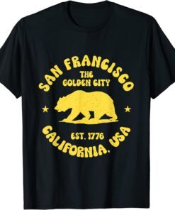 San Francisco Retro California Bear Travel T-Shirt