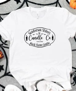 Sanderson Sisters Candle Co. Black Flame Candle Halloween Tee Shirt