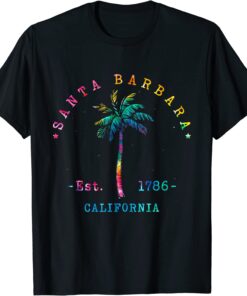 Santa Barbara California Palm Tree Tee Shirt