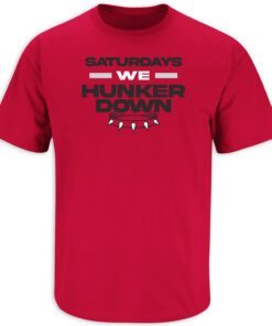 Saturdays We Hunker Down Georgia Football T-Shirt