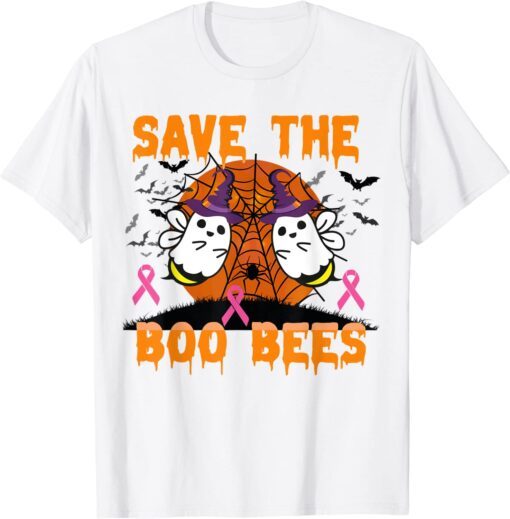 Save The Boobees Boo Bees Breast Cancer Halloween Tee Shirt