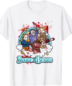 Scare Bears Blood Halloween Horror Villain Characters Tee Shirt