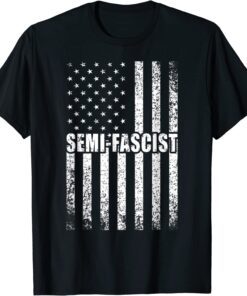 Semi-Fascist Political Humor Biden Quotes Usa Flag Tee Shirt