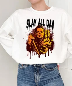 Slay All Day Halloween Tee Shirt