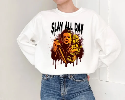 Slay All Day Halloween Tee Shirt