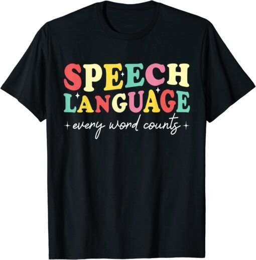 Speech Therapy Speech Language Therapy Pathologist Retro SLP Tee Shirt