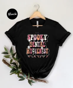 Spooky Dental Hygienist Halloween Tee Shirt