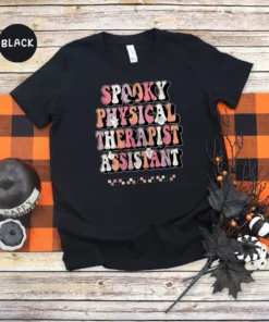 Spooky Physical Therapist Assistant Halloween Tee Shirt