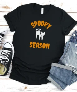 Spooky Season Cat Halloween Tee Shirt