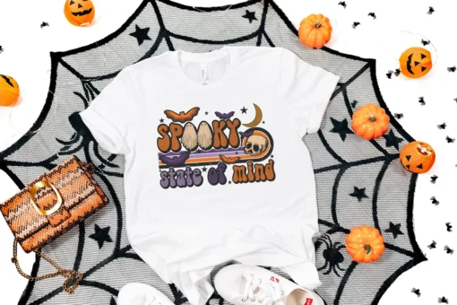 Spooky State Of Mind Halloween Tee Shirt