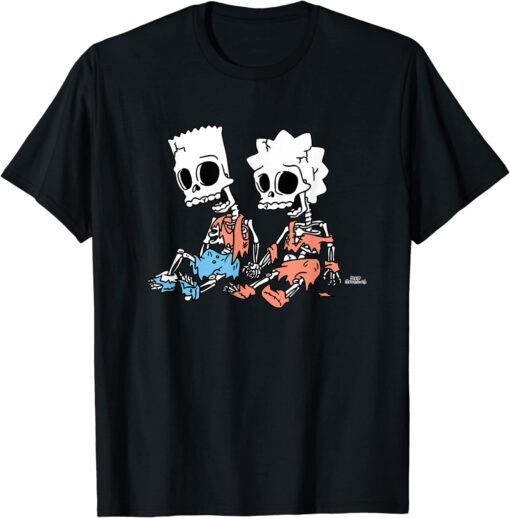 The Simpsons Bart and Lisa Skeletons Treehouse of Horror Tee Shirt