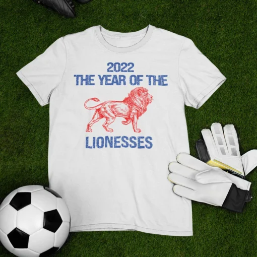 The Year Of The Lionesses Three Irons On A , England Lionesses Euro 2022 winrnes Kit Flag Tee Shirt