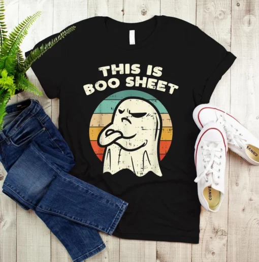 This Is Boo Sheet Ghost Retro Halloween Tee Shirt