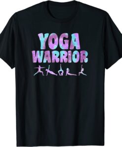 Tie Dye Yoga Warrior Poses Tee Shirt