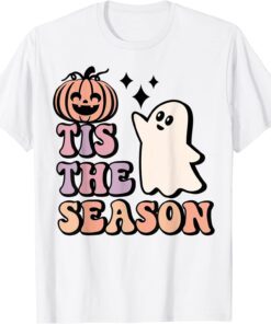 Tis The Season Hippie Halloween Baby Ghost Pumpkin Tee Shirt